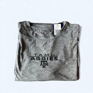 Champion Men's Texas A&M Aggies Long Sleeve Tee Shirt Licensed Gray Size 2XL